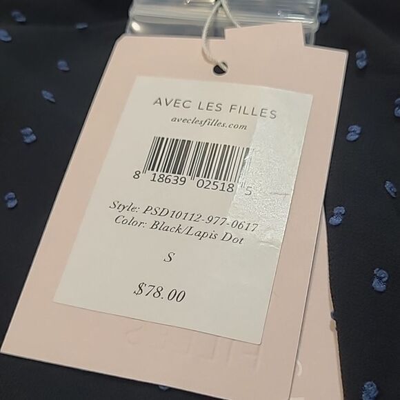 NWT Avec Les Filles Polyester Long Sleeve Blouse - Picture 7 of 8